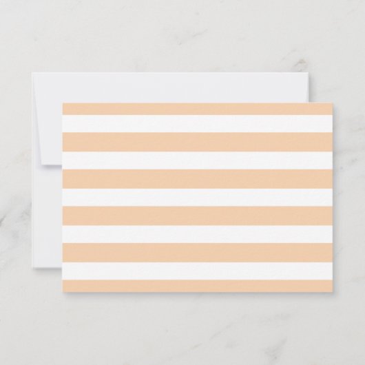 Elegante Perzik Rozen Mint Bloemen Bruiloft RSVP (Achterkant)