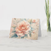 Elegante Perzik Tone  Geïnspireerd Verleden Nota K Feestdagen Kaart (Achterkant)