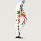 Elegante  perzik waterverf Rozen bloemig Leggings (Rechts)