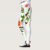 Elegante  perzik waterverf Rozen bloemig Leggings (Links)