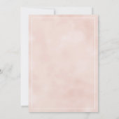 Elegante perzik witte bloem kant repetitie diner kaart (Achterkant)