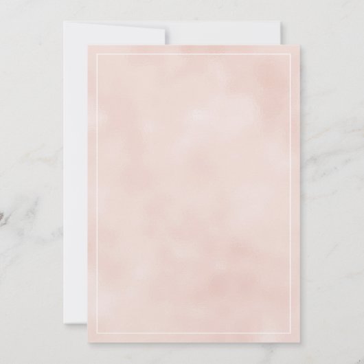 Elegante perzik witte bloem kant Save The Date Kaart (Achterkant)