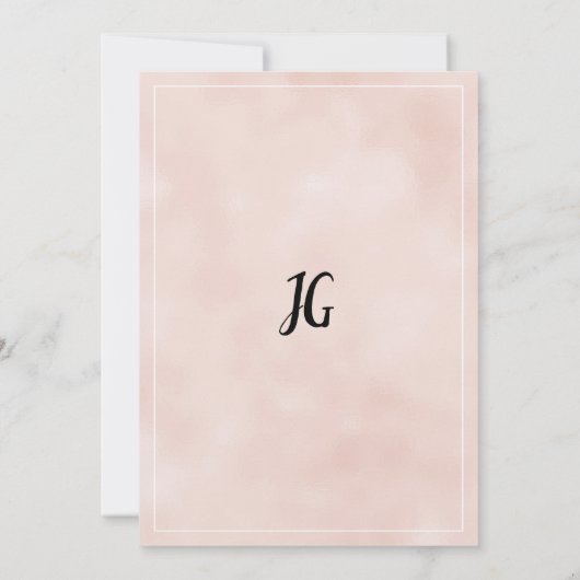 Elegante perzik witte bloem kant tafel nummers kaart (Achterkant)