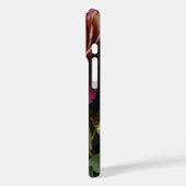 Elegante perzikkleurige rode bloemige moody boho Case-Mate iPhone case (Achterkant / Links)