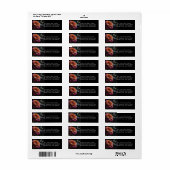 Elegante  perzikkleurige rode bloemige moody boho etiket (Full Sheet)