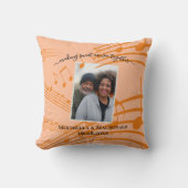 Elegante Perzikmuzieknotities Trouwfoto voor Koppe Kussen (Voorkant)