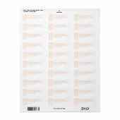 Elegante perzikstrepen etiket (Full Sheet)