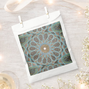 Elegante Perzisch Blauwe Arabesque Oriëntaalse Dec Bedankzakje