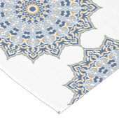 Elegante Perzische Blauwe Arabesk Oosterse decorat Korte Tafelloper (Hoek)