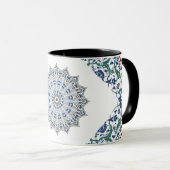 Elegante Perzische Blauwe Arabesk Oosterse decorat Mok (Voorkant rechts)