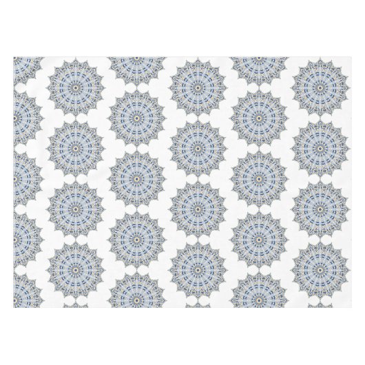 Elegante Perzische Blauwe Arabesk Oosterse decorat Tafelkleed (Voorkant (Horizontaal))