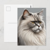 Elegante Perzische kat illustratie Briefkaart (Voorkant / Achterkant)