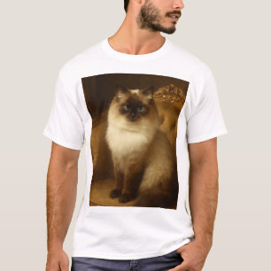 Elegante Perzische kat op Fancy bank T-shirt
