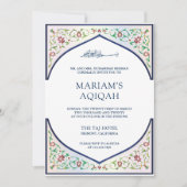 Elegante Perzische mozaïek kunst islamitische Aqiq Kaart (Voorkant)