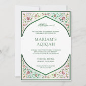 Elegante Perzische mozaïek kunst islamitische Aqiq Kaart (Voorkant)