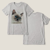 Elegante Pet Cat foto gepersonaliseerd grappig Tri-Blend Shirt