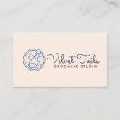 Elegante Pet Groomer  Kat & Hond Logo Visitekaartje (Voorkant)