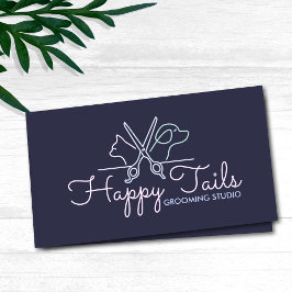 Elegante Pet Groomer  Kat & Hond Logo Visitekaartje