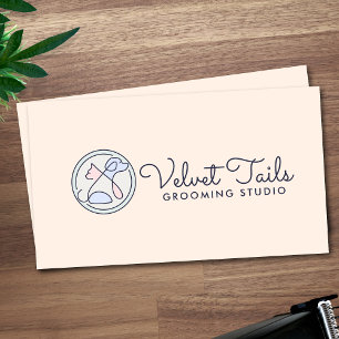 Elegante Pet Groomer  Kat & Hond Logo Visitekaartje