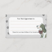 Elegante Pet Salon Afspraak Afsprakenkaartje (Achterkant)