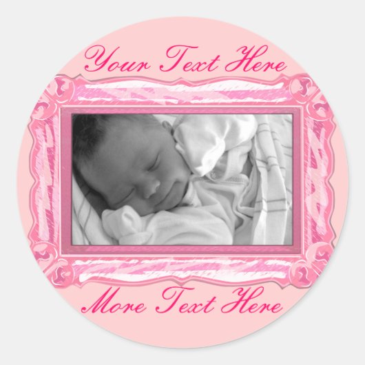 Elegante Petal Pink Lijst Stickers (Voorkant)