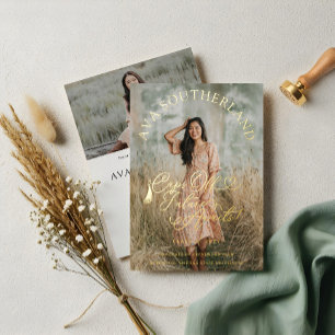 Elegante Petten uit de toekomst wachten op u! Afst Folie Uitnodiging