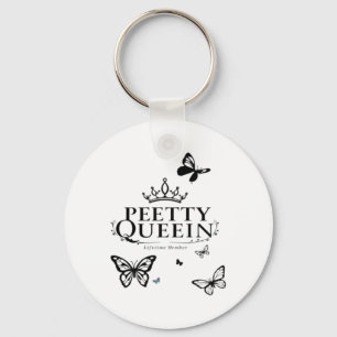 Elegante Petty Queen Design Sticker Sleutelhanger