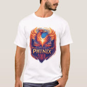 Elegante Phinix Phoenix Logo – Wedergeboorte & Gro T-shirt (Voorkant)