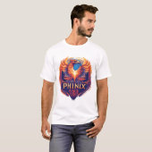 Elegante Phinix Phoenix Logo – Wedergeboorte & Gro T-shirt (Voorkant volledig)