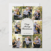 Elegante Photo Collage Script Typografie Feestdagenkaart (Voorkant)