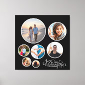 Elegante Photo Collage Valentijn's Gift Groot Canvas Afdruk (Voorkant)
