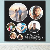 Elegante Photo Collage Valentijn's Gift Groot Canvas Afdruk (Insitu (Houten vloer))
