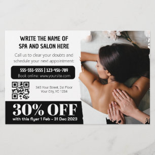Elegante Photo Massage Therapeut Korting Flyer