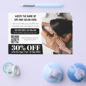 Elegante Photo Massage Therapeut Korting Flyer (Enkel)