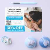 Elegante Photo Massage Therapeut Korting Flyer (Enkel)