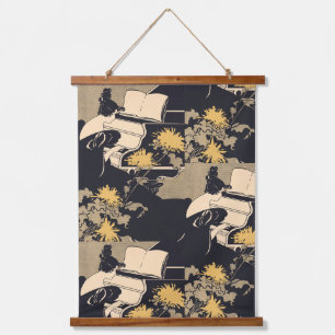 Elegante pianist hangend wandkleed