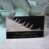 Elegante Pianist Muziekleraar Piano Keys Visitekaartje