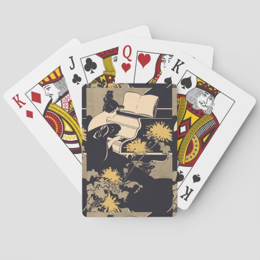 Elegante pianist pokerkaarten (Achterkant)