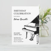 Elegante Piano klassieke verjaardag Kaart (Staand voorkant)