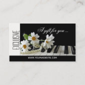 Elegante Piano Muziek Gift Certificaat Sjabloon (Voorkant)