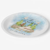 Elegante piano | Viool bloemenduiven Bruiloft Luxe Papieren Bordje (Gekanteld)