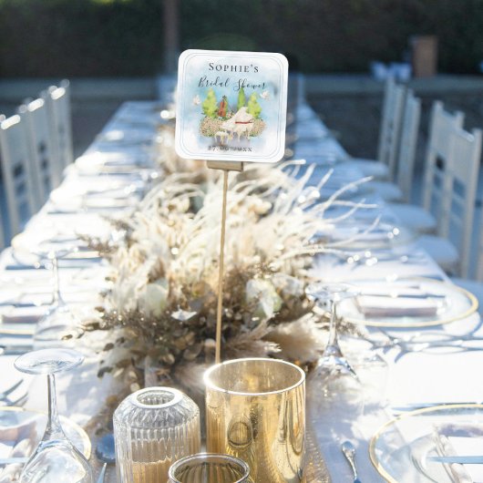 Elegante piano viool duiven bloemen Bruidsdouche Vierkante Sticker