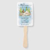 Elegante piano | Viool Wedding Doves Programma Han Handwaaier (Voorkant)