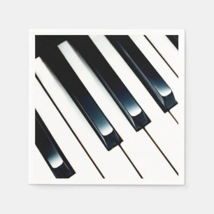 Elegante Pianotoetsen Papier Servet