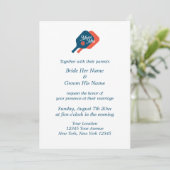 Elegante pickleball bruiloft uitnodiging sjabloon (Staand voorkant)