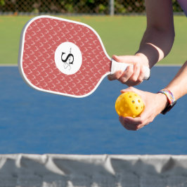 Elegante Pickleball Paddle met Gewei Monogram