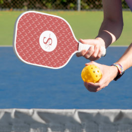 Elegante Pickleball Paddle met Gewei Monogram