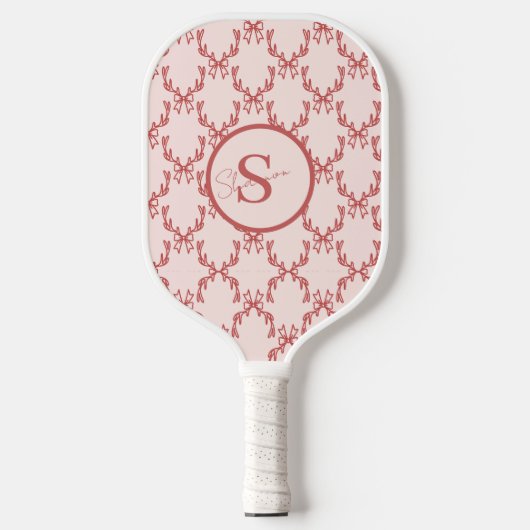Elegante Pickleball Paddle met Geweimotief en Mono (Voorkant)