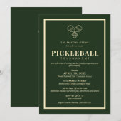 Elegante Pickleball Toernooi Uitnodiging (Voorkant / Achterkant)