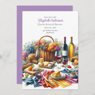 Elegante Picknick Party Verjaardag Pensioen Elk Ev Kaart